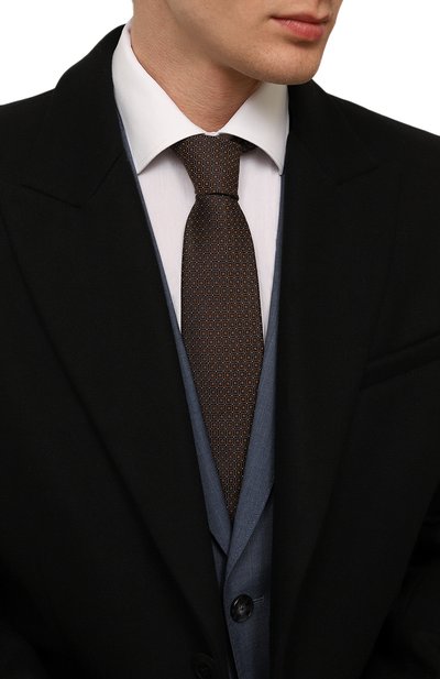 Галстук из шелка и шерсти KITON, арт. UCRVKPC08H35, фото 2