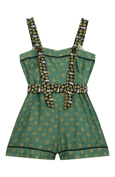 Шелковый комбинезон ULYANA SERGEENKO зеленого цвета по цене 40000 руб., арт. JST001KD23P (0119б23), фото 2 Шелковый комбинезон ULYANA SERGEENKO, арт. JST001KD23P (0119б23), фото 2