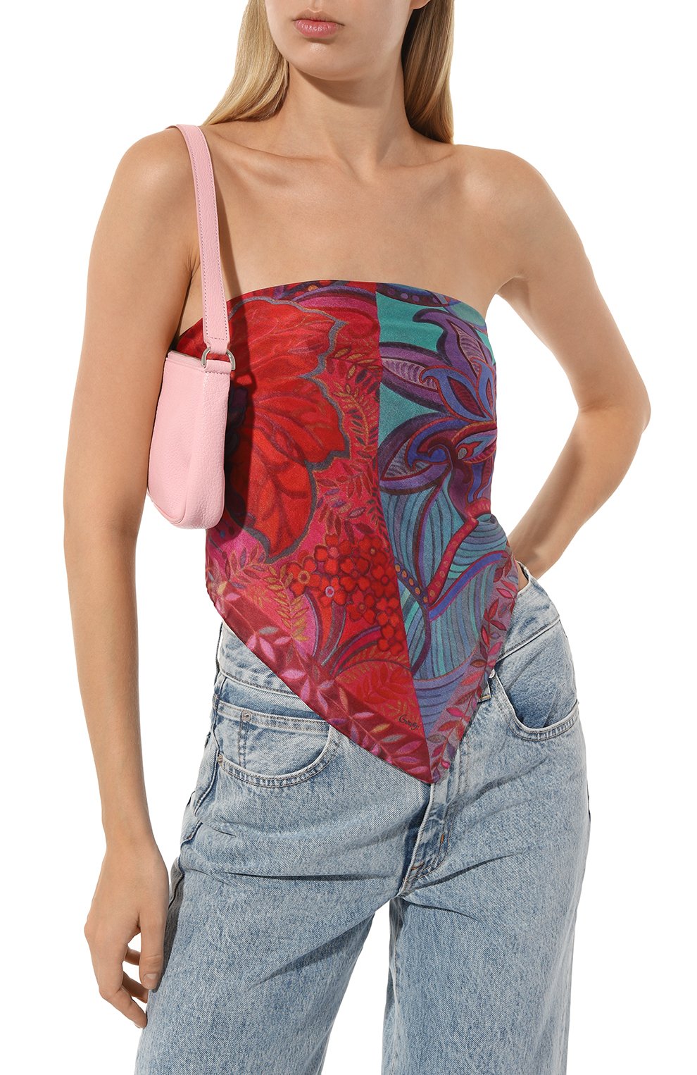 Шелковый платок восточный орнамент GOURJI, арт. T26AZ7R/1, фото 2