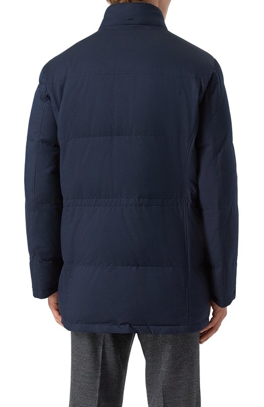 Пуховик с меховым воротником Stefano Ricci MDJ5300350/PL001T/60-62 Синий  MDJ5300350/PL001T/60-62 Фото 4