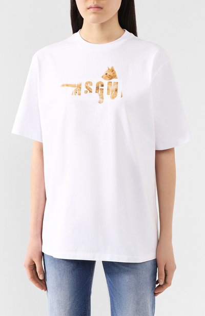 Хлопковая футболка MSGM, арт. 2842MDM269 207498, фото 3