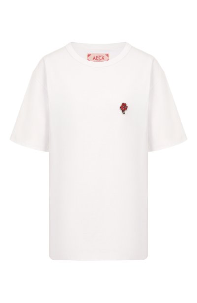 Женская хлопковая футболка AECA WHITE, арт. AWCMSSBDTTSST003C0.WHITE (M)