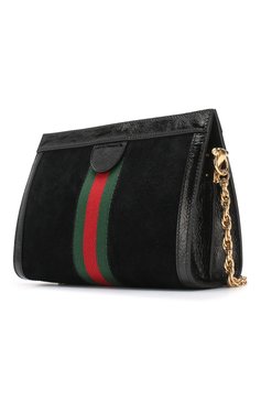 Женская сумка ophidia small GUCCI черного цвета, арт. 503877/D6ZYG | Фото 3 (Сумки-технические: Сумки через плечо; Ремень/цепочка: С цепочкой, На ремешке; Материал: Натуральная кожа; Материал сплава: Проставлено, Проверено; Статус проверки: Проверено, Проверена категория; Драгоценные камни: Проставлено; Размер: small)