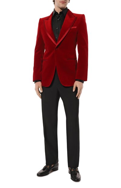 Хлопковый пиджак GUCCI красного цвета по цене 374400 руб., арт. 681059 Z4716, фото 2 Хлопковый пиджак GUCCI, арт. 681059 Z4716, фото 2