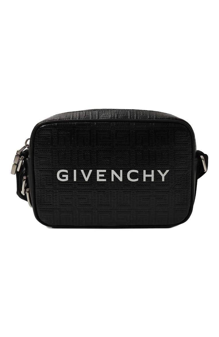 Мужская сумка g-essentials GIVENCHY черного цвета, арт. BKU02X/K1LF | Фото 1 (Материал сплава: Проставлено; Материал: Текстиль; Драгоценные камни: Проставлено; Ремень/цепочка: На ремешке; Размер: mini)