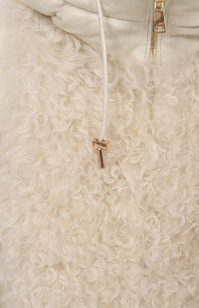 Пуховик с отделкой из овчины MANZONI24, арт. 25MB1588-MGE0ZEL, фото 3