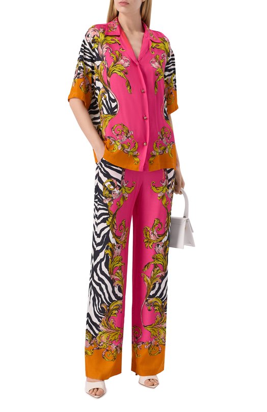Рубашка из вискозы Versace Jeans Couture 78HAL2P9/NS646 Розовый  78HAL2P9/NS646 Фото 2