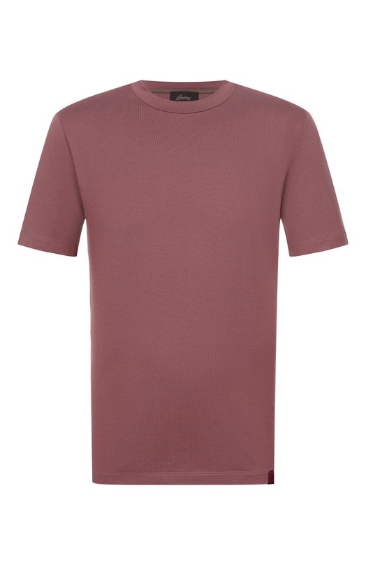 Хлопковая футболка Brioni UJSY0L/0D620 Розовый UJSY0L/0D620