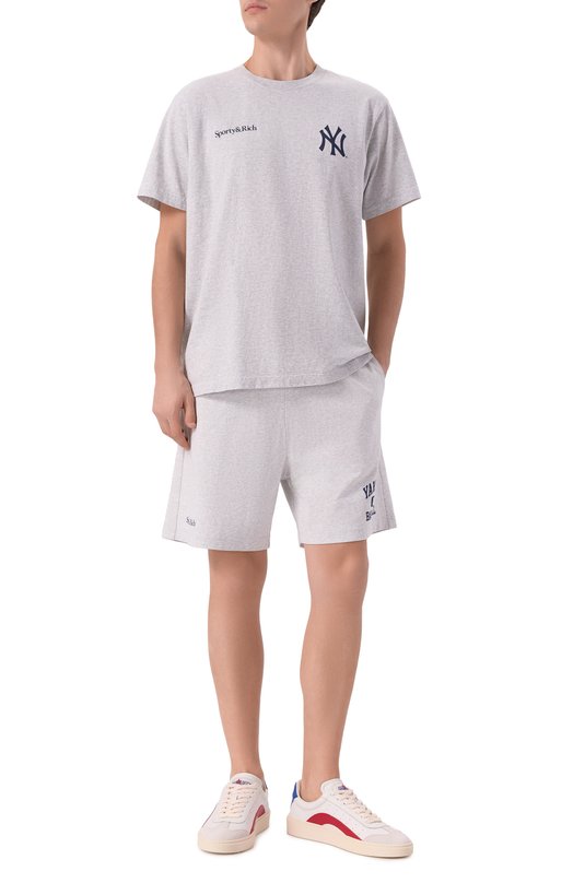 Хлопковая футболка Sporty and Rich T0043623633GY03 Серый  T0043623633GY03 Фото 2