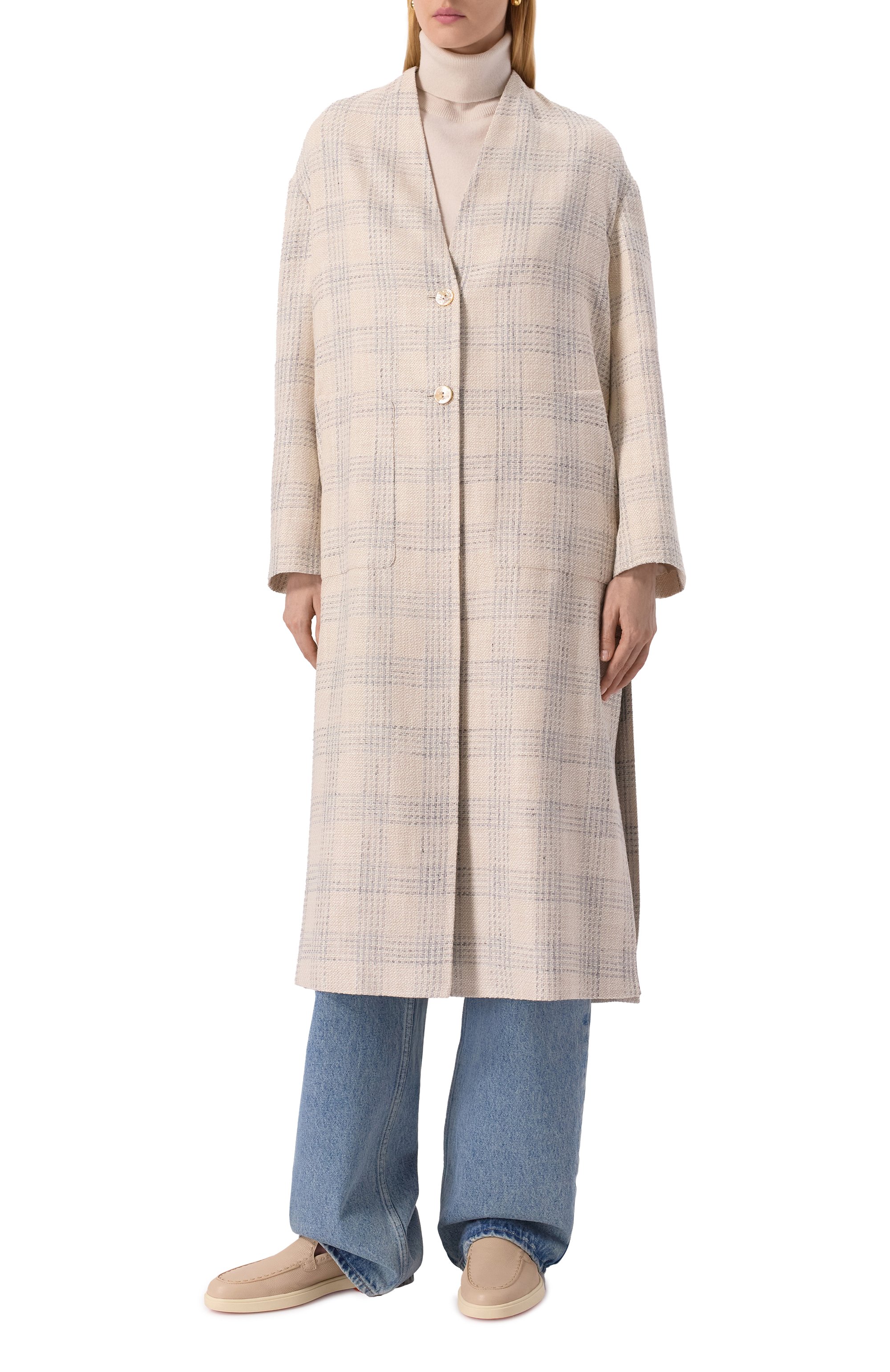 Пальто из шелка и льна AGNONA, арт. TL0902/Q3001, фото 3