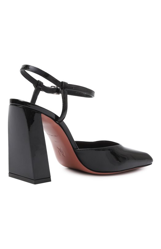 Кожаные туфли Charlotte Amina Muaddi CHARL0TTE PUMP/PATENT Чёрный  CHARL0TTE PUMP/PATENT Фото 5