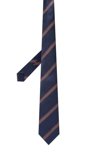 Шелковый галстук ZILLI темно-синего цвета по цене 38600 руб., арт. CRAV2BM0600VMIS00, фото 3 Шелковый галстук ZILLI, арт. CRAV2BM0600VMIS00, фото 3