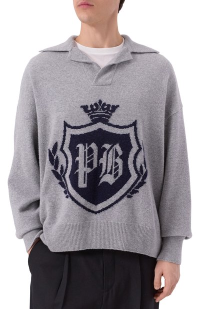 Поло из кашемира и шерсти BALMAIN, арт. FH0GE010/KI87, фото 3