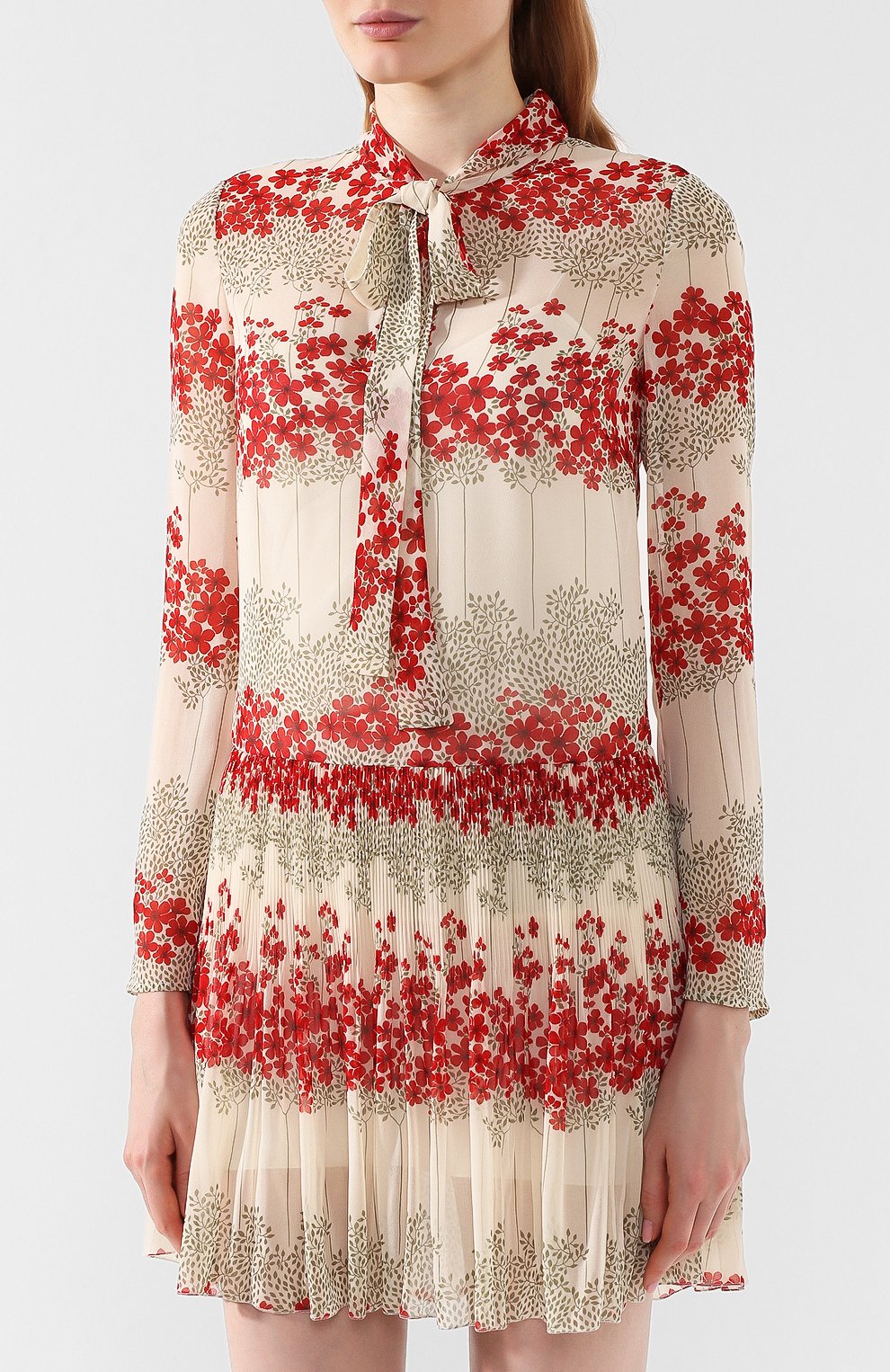 Платье с принтом REDVALENTINO белого цвета по цене 59950 руб., арт. SR3VAF80/4A0, фото 3 Платье с принтом REDVALENTINO, арт. SR3VAF80/4A0, фото 3