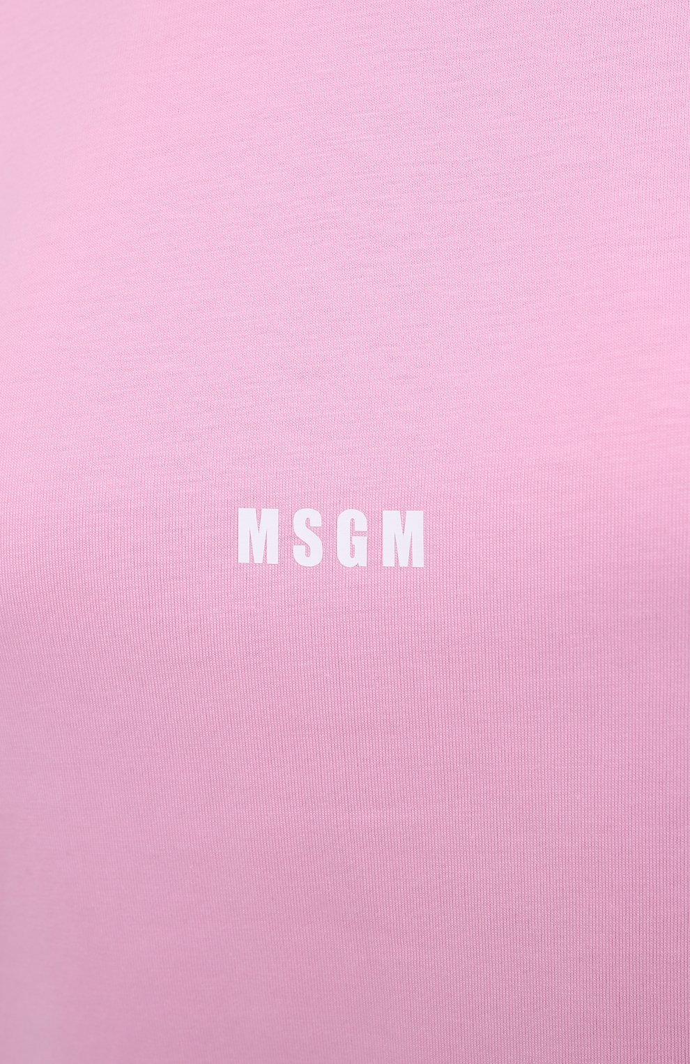 Хлопковая футболка MSGM светло-розового цвета по цене 9300 руб., арт. 2942MDM100 207998, фото 5 Хлопковая футболка MSGM, арт. 2942MDM100 207998, фото 5