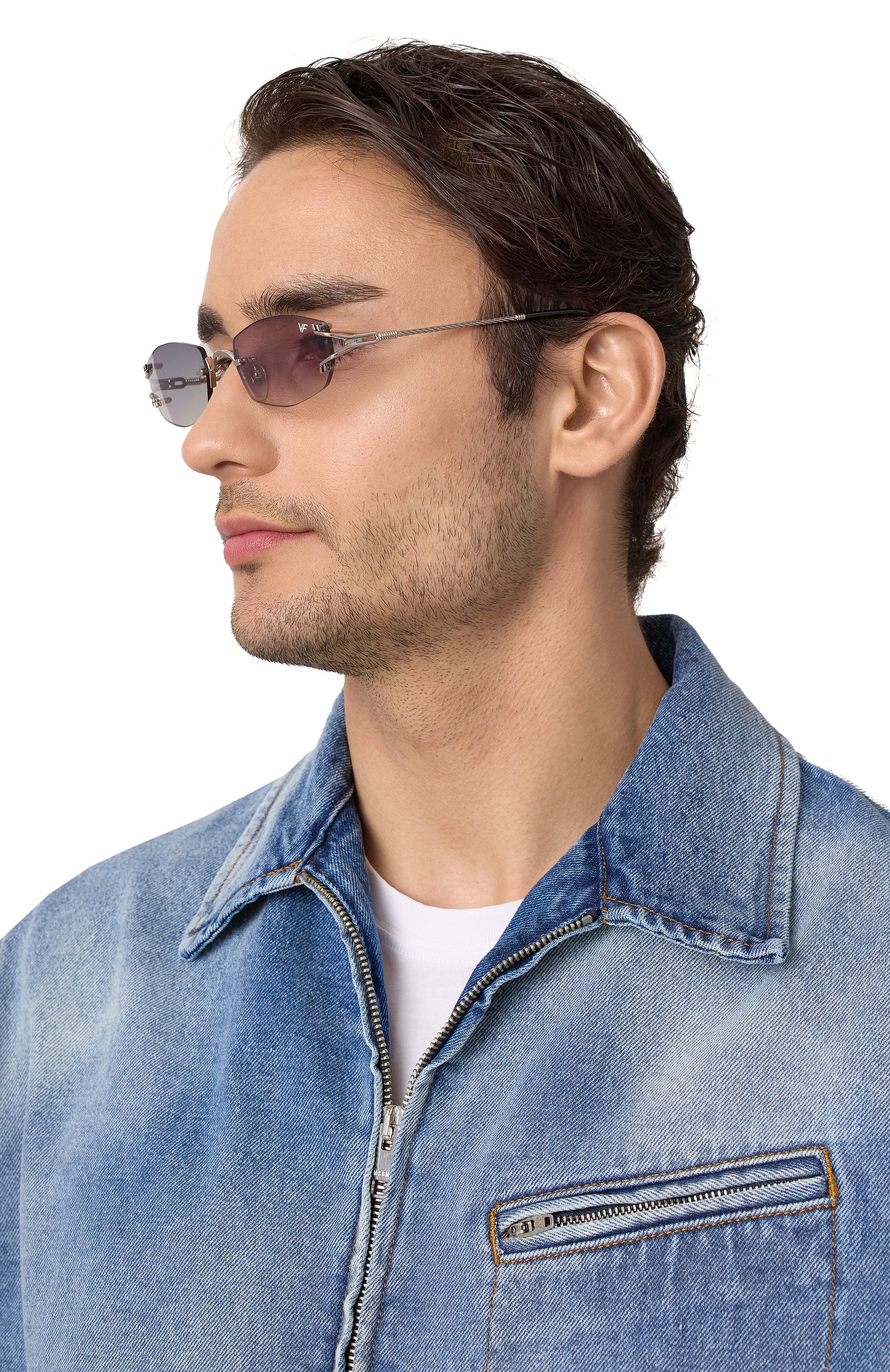 Солнцезащитные очки VINTAGE FRAMES, арт. ASPEN 24KT WHITE G0LD/ASPHALT, фото 2