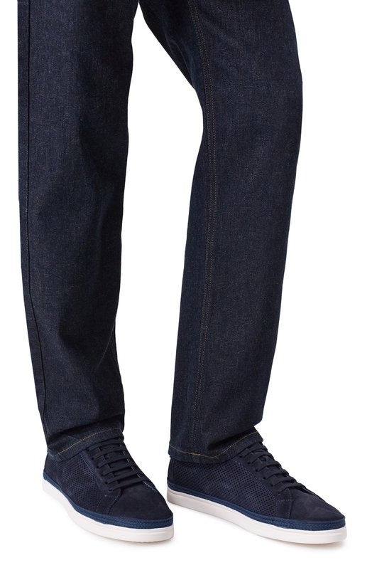 Замшевые кеды Blu Barrett PIAN-14099.3/LIGHT CASHEMERE Синий  PIAN-14099.3/LIGHT CASHEMERE Фото 3