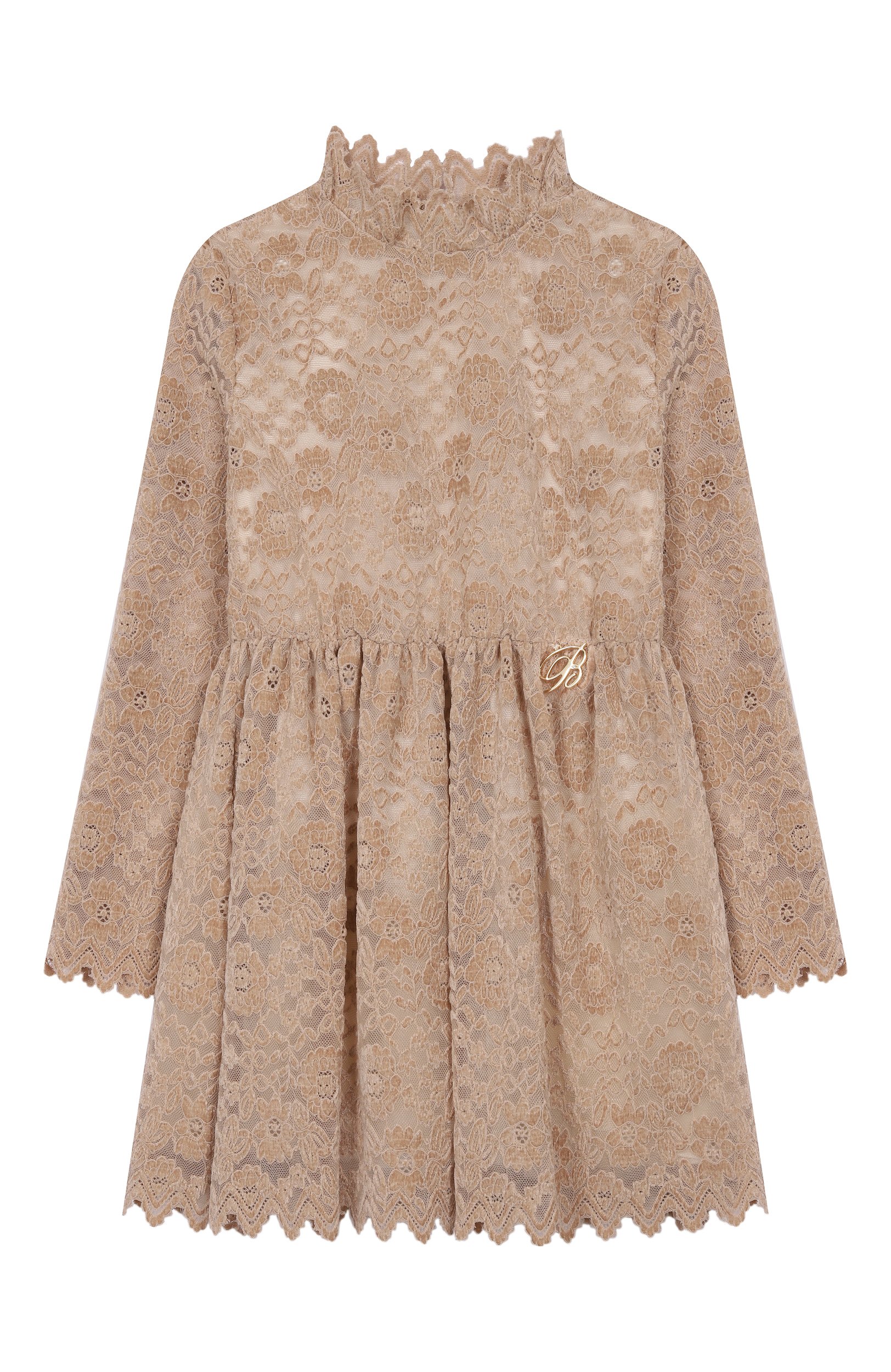 Платье BLUMARINE бежевого цвета по цене 37800 руб., арт. BFAB0590/RI012, фото 1 Платье BLUMARINE, арт. BFAB0590/RI012, фото 1