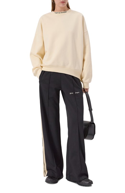 Хлопковый свитшот Comme des Fuckdown CFABW01370 Кремовый  CFABW01370 Фото 2