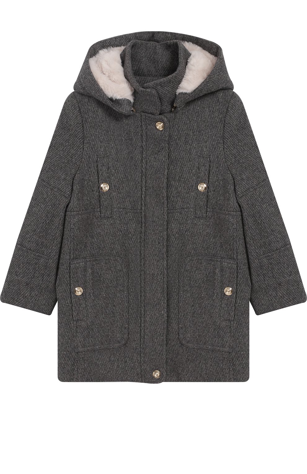 Шерстяное пальто с капюшоном CHLOÉ, арт. C16330/2A-5A, фото 1