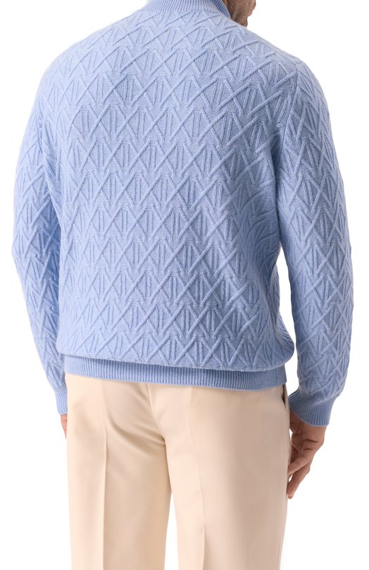 Кашемировый джемпер Kiton UMK0517K68_4XL-8XL Голубой  UMK0517K68_4XL-8XL Фото 4