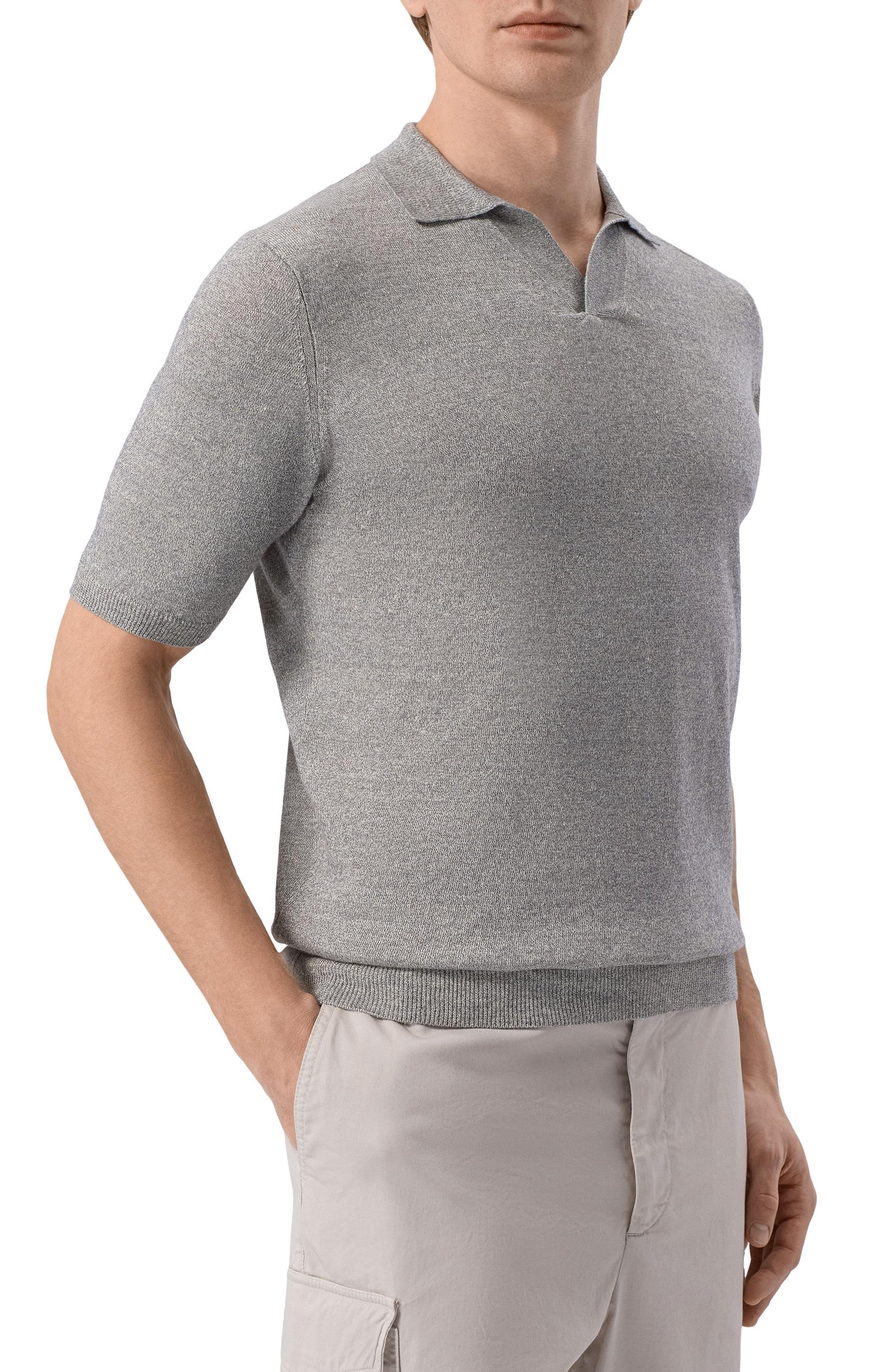 Поло изо льна и хлопка ANDREA CAMPAGNA, арт. PL1MCSK/LC14R, фото 3