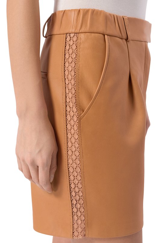 Кожаные шорты MVST M26.2PW.L902/NAPPA PL0NGE Бежевый  M26.2PW.L902/NAPPA PL0NGE Фото 5