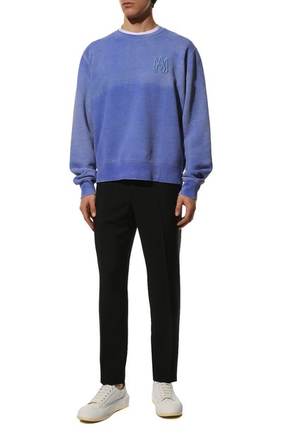 Хлопковый свитшот AMIRI синего цвета по цене 99500 руб., арт. PS22MJL042-420, фото 2 Хлопковый свитшот AMIRI, арт. PS22MJL042-420, фото 2