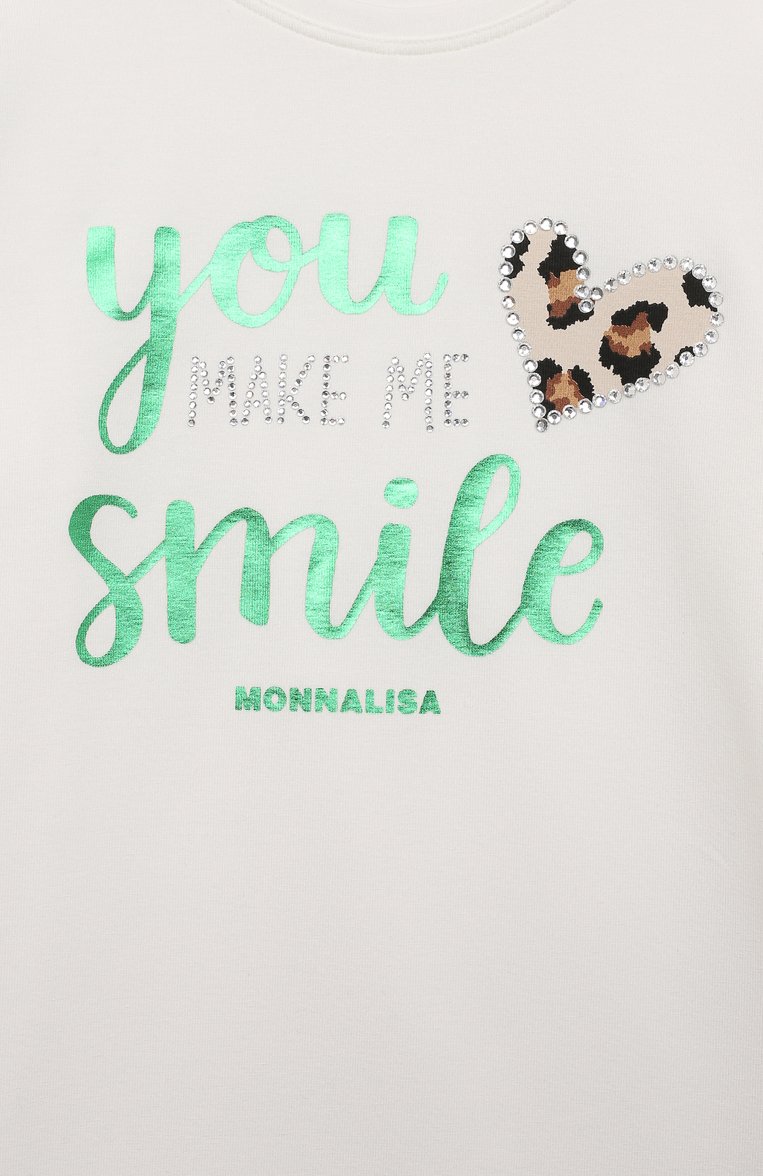 Хлопковый лонгслив MONNALISA, арт. 11B633, фото 1