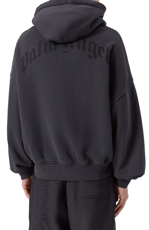 Хлопковая толстовка Palm Angels PMBE02AF25FLE002 Серый  PMBE02AF25FLE002 Фото 4