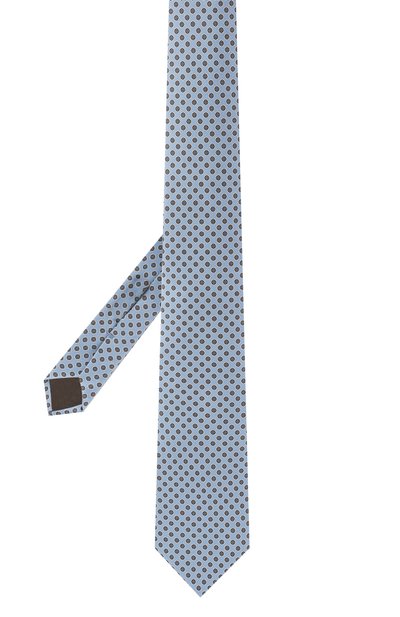Шелковый галстук CORNELIANI голубого цвета по цене 14900 руб., арт. 87U390-1120335/00, фото 2 Шелковый галстук CORNELIANI, арт. 87U390-1120335/00, фото 2