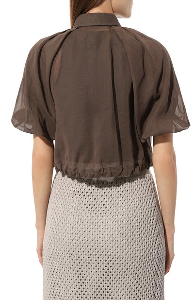 Хлопковая блузка BRUNELLO CUCINELLI, арт. MH911B1347, фото 4