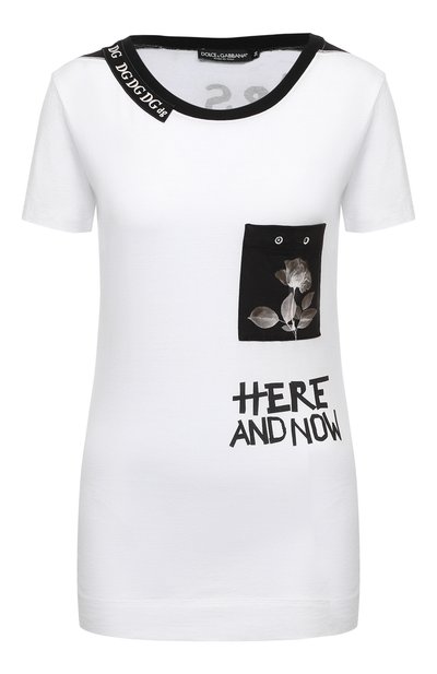 Женская хлопковая футболка DOLCE & GABBANA, арт. F8M28Z/FI75E