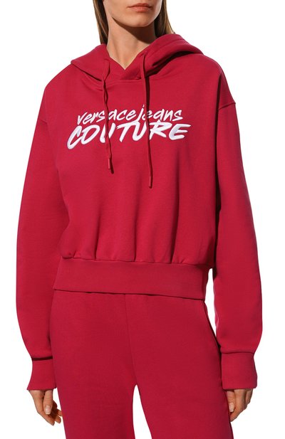Хлопковое худи VERSACE JEANS COUTURE, арт. 73HAIT16-73DP314 0 L0G0 BRUSH EMBR0/CF01T, фото 3