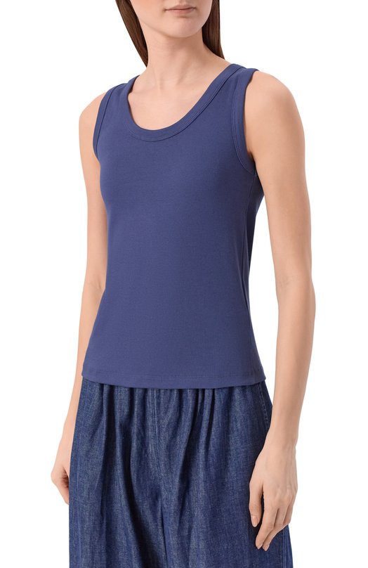 Хлопковая майка Weekend Max Mara WKDMULTIC Синий  WKDMULTIC Фото 3