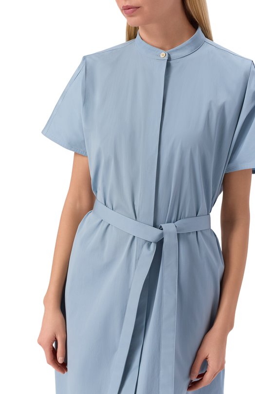 Хлопковое платье Jil Sander J40CT0229/J45292 Голубой  J40CT0229/J45292 Фото 4