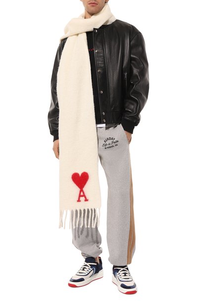 Шерстяной шарф AMI, арт. USF409 336, фото 3