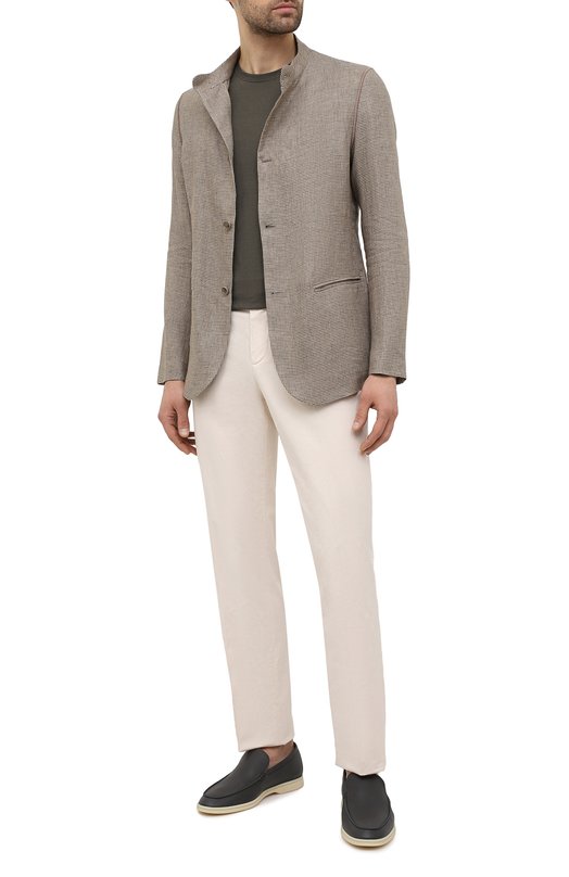 Льняной пиджак Giorgio Armani 0WGGG0IL/T02HN Бежевый  0WGGG0IL/T02HN Фото 2