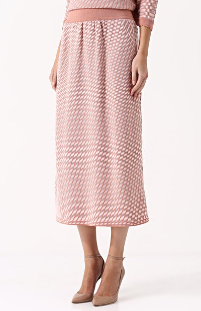 Юбка-миди из смеси хлопка и шерсти с широким поясом MOLLI, арт. M1W172003, фото 3