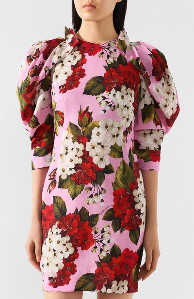Платье из смеси вискозы и шелка DOLCE & GABBANA, арт. F6I0NT/IS1A9, фото 3