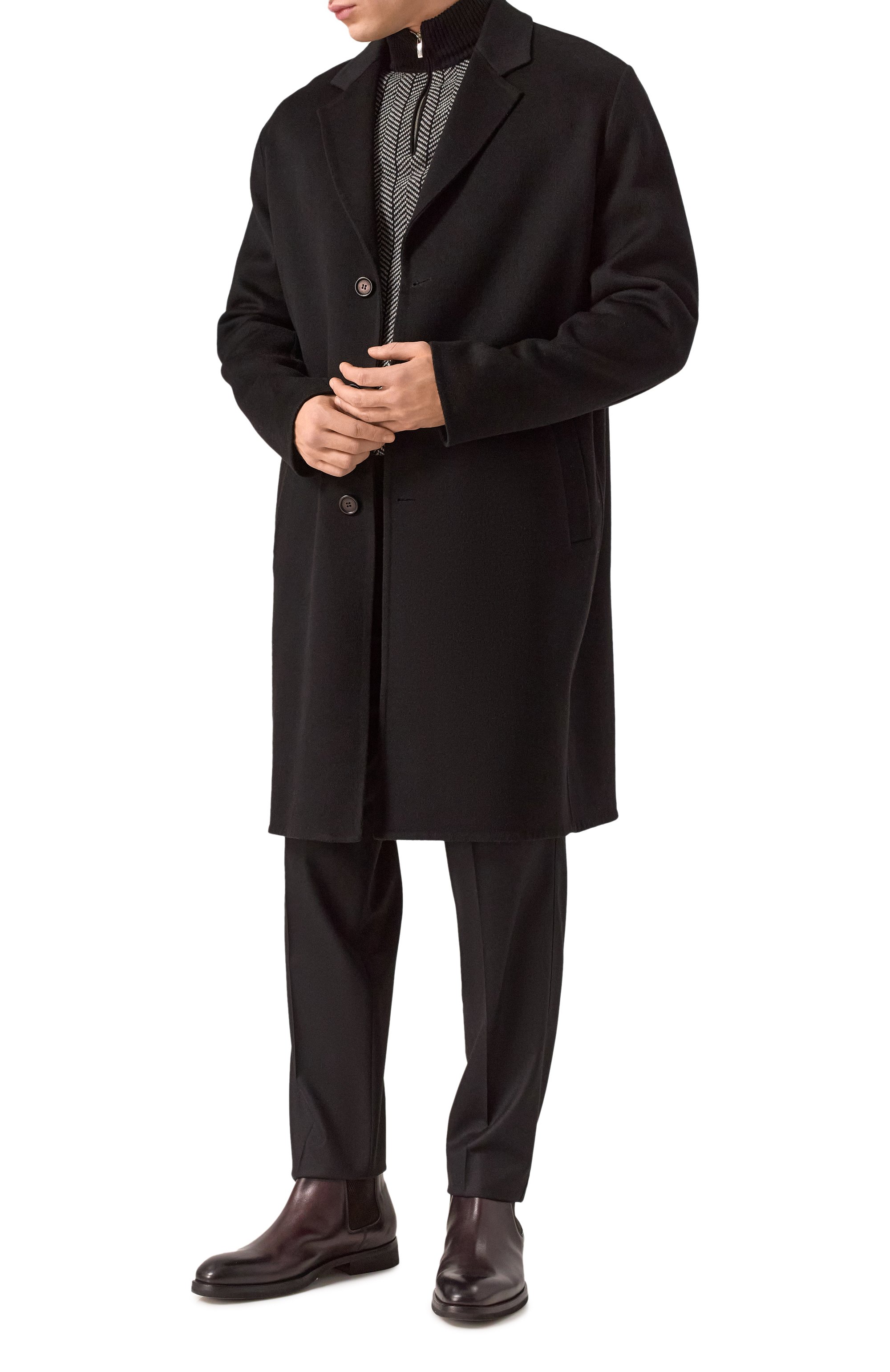 Кашемировое пальто MVST черного цвета по цене 379500 руб., арт. TXEKB-ES4370/LC1598, фото 2 Кашемировое пальто MVST, арт. TXEKB-ES4370/LC1598, фото 2