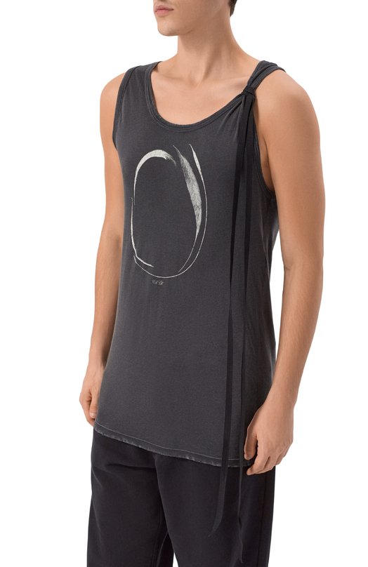 Хлопковая майка Ann Demeulemeester B0013388/FA637 Серый  B0013388/FA637 Фото 3