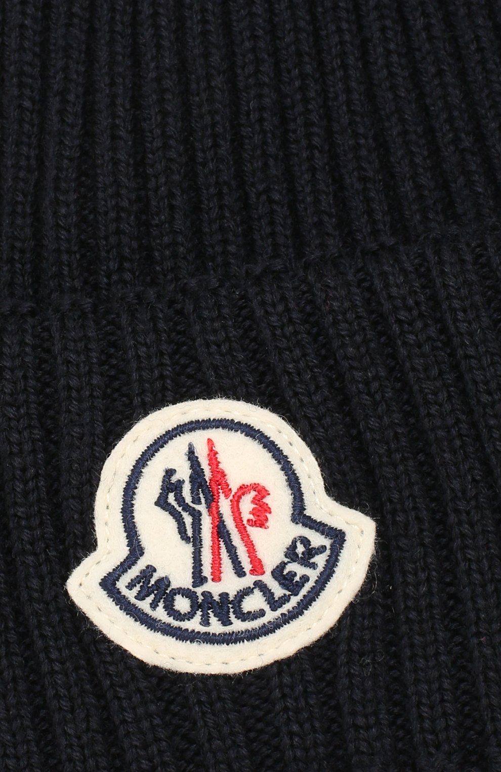 Шерстяная шапка MONCLER темно-синего цвета по цене 17950 руб., арт. E2-091-00299-00-02309, фото 3 Шерстяная шапка MONCLER, арт. E2-091-00299-00-02309, фото 3