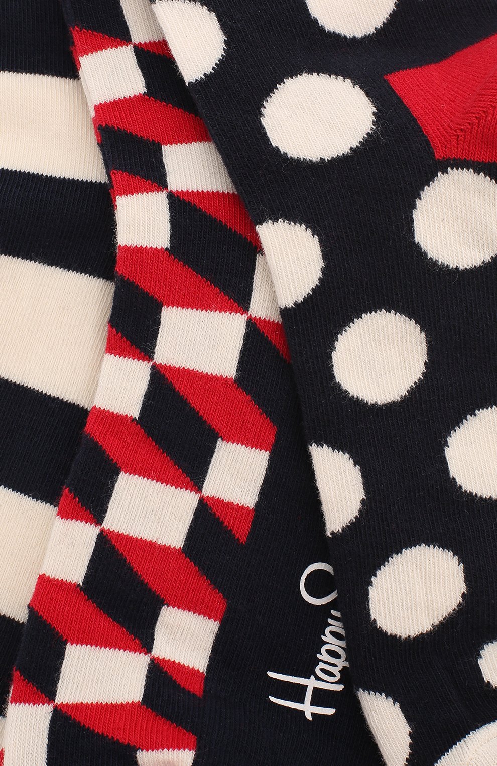 Комплект носков classic navy sock HAPPY SOCKS разноцветного цвета по цене 1990 руб., арт. XSTR08, фото 2 Комплект носков classic navy sock HAPPY SOCKS, арт. XSTR08, фото 2
