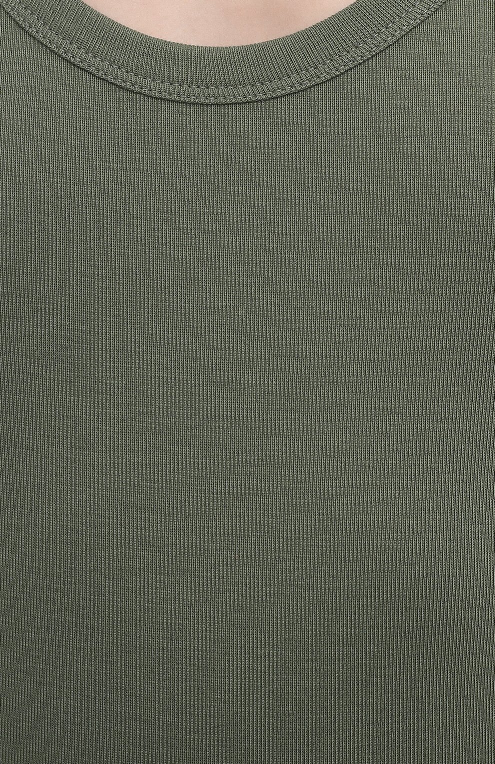 Хлопковая майка BY MALENE BIRGER хаки цвета по цене 5760 руб., арт. Q67596018/NEWDAWN, фото 5 Хлопковая майка BY MALENE BIRGER, арт. Q67596018/NEWDAWN, фото 5