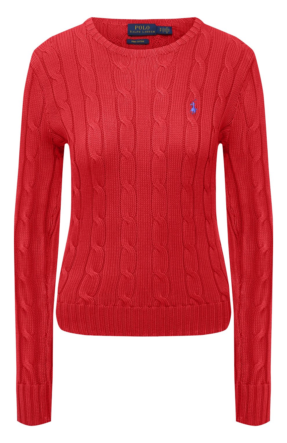 Хлопковый пуловер POLO RALPH LAUREN красного цвета по цене 19650 руб., арт. 211580009, фото 1 Хлопковый пуловер POLO RALPH LAUREN, арт. 211580009, фото 1