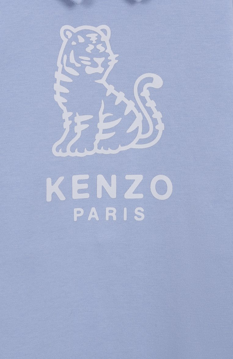 Детский комплект из двух комбинезонов KENZO голубого цвета, арт. K60869 | Фото 7 (Материал внешний: Хлопок; Нос: Не проставлено; Автоматизация состава: Проставлено; Ростовка одежда: 0 - 3 мес | 50 - 60 см, 3 мес | 62 см, 6 мес | 68 с�м)