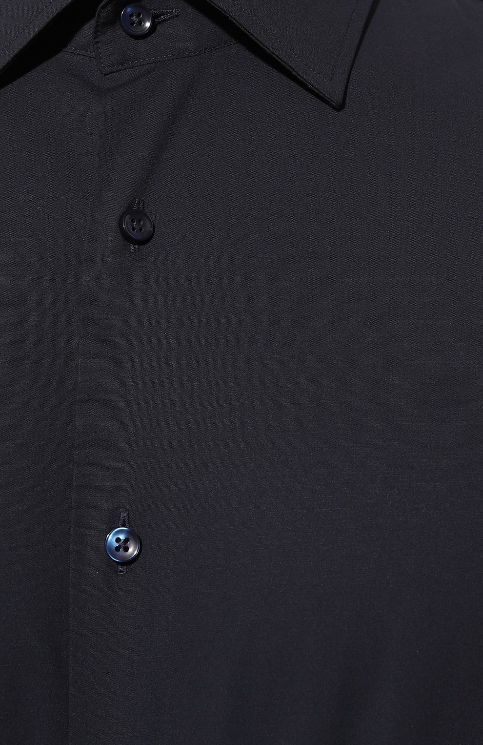 Хлопковая сорочка BOSS темно-синего цвета по цене 13450 руб., арт. 50469345, фото 5 Хлопковая сорочка BOSS, арт. 50469345, фото 5