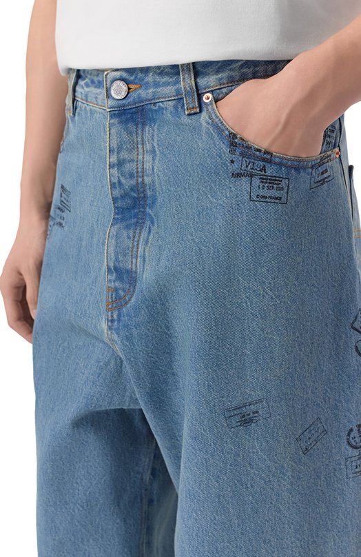 Джинсы VETEMENTS ME76DP075NP/2804 DENIM Синий  ME76DP075NP/2804 DENIM Фото 5
