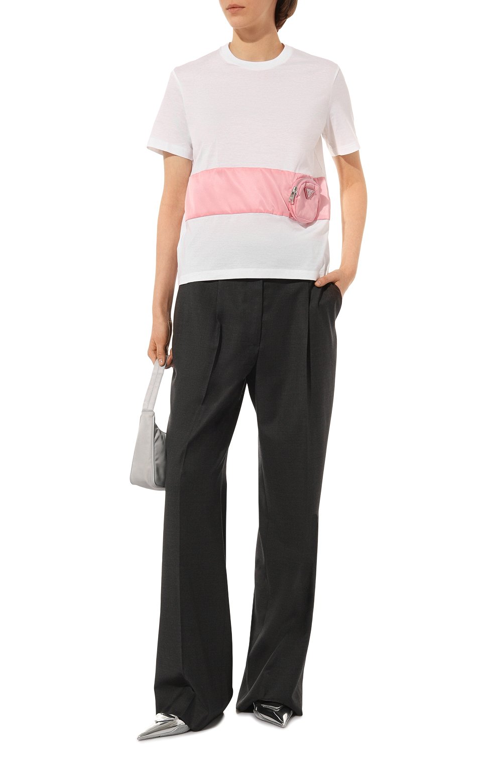 Хлопковая футболка PRADA, арт. 135684-1XBH-F0AY1-202, фото 2